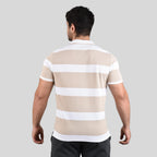 Men's Cotton Blend Stripe Short Sleeve Polo