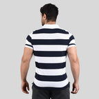 Men's Cotton Blend Stripe Short Sleeve Polo
