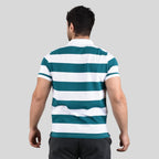 Men's Cotton Blend Stripe Short Sleeve Polo