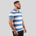 Men's Cotton Blend Stripe Short Sleeve Polo