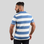 Men's Cotton Blend Stripe Short Sleeve Polo