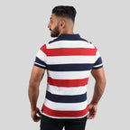 Men's Cotton Blend Stripe Short Sleeve Polo