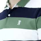 Men's Cotton Blend Stripe Short Sleeve Polo