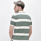 Men's Cotton Blend Stripe Short Sleeve Polo