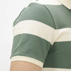 Men's Cotton Blend Stripe Short Sleeve Polo