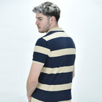 Men's Cotton Blend Stripe Short Sleeve Polo