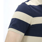 Men's Cotton Blend Stripe Short Sleeve Polo