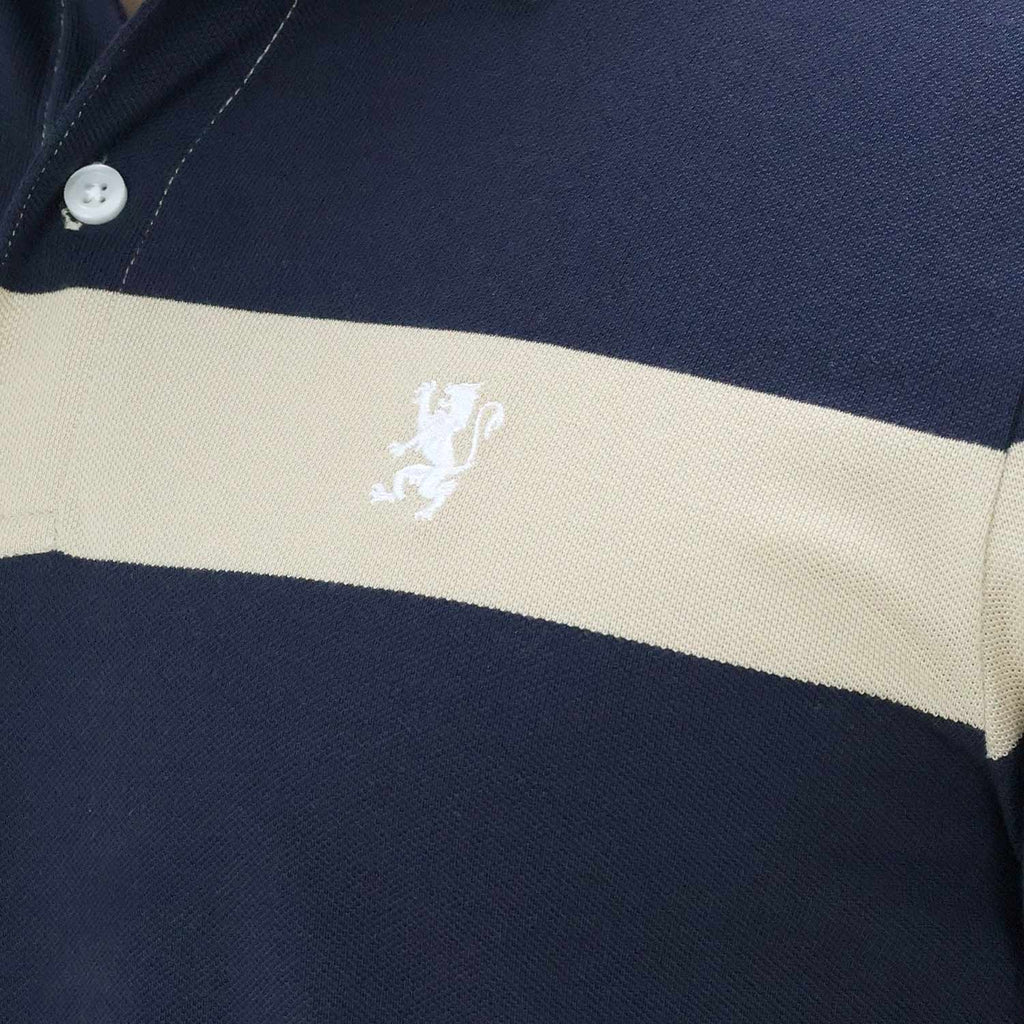 Men's Cotton Blend Stripe Short Sleeve Polo
