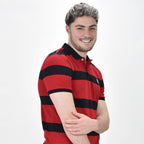 Men's Cotton Blend Stripe Short Sleeve Polo