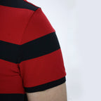 Men's Cotton Blend Stripe Short Sleeve Polo