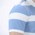 Men's Cotton Blend Stripe Short Sleeve Polo