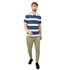 Men's Cotton Blend Stripe Short Sleeve Polo