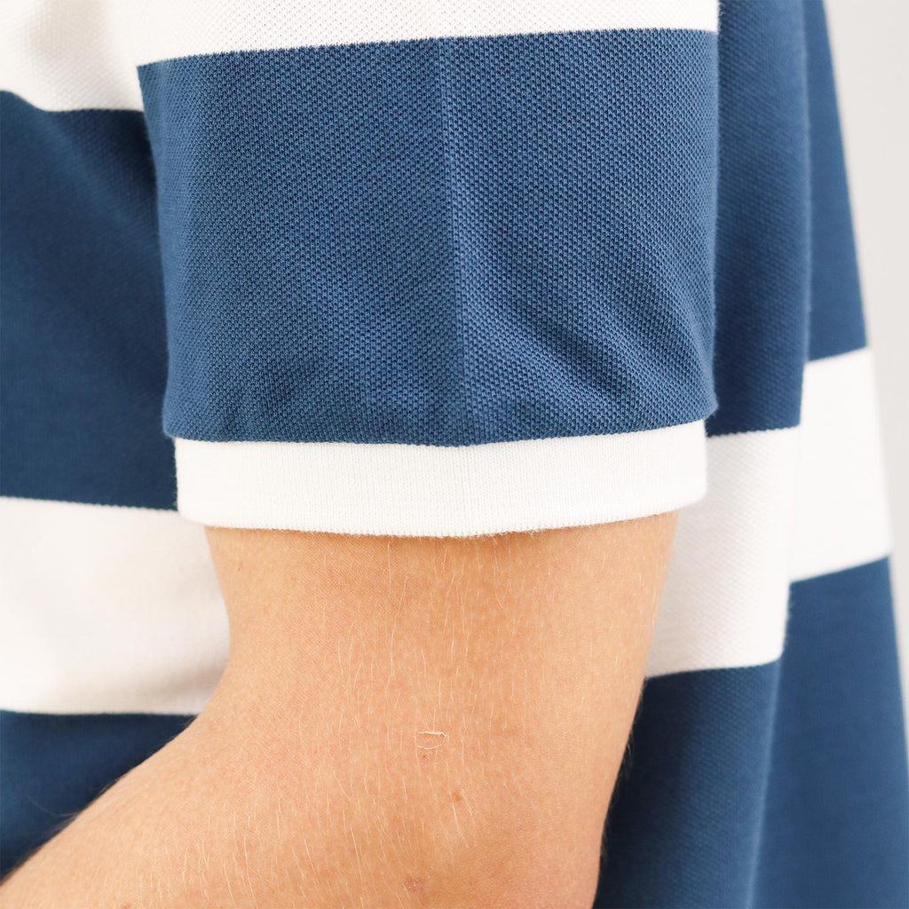 Men's Cotton Blend Stripe Short Sleeve Polo