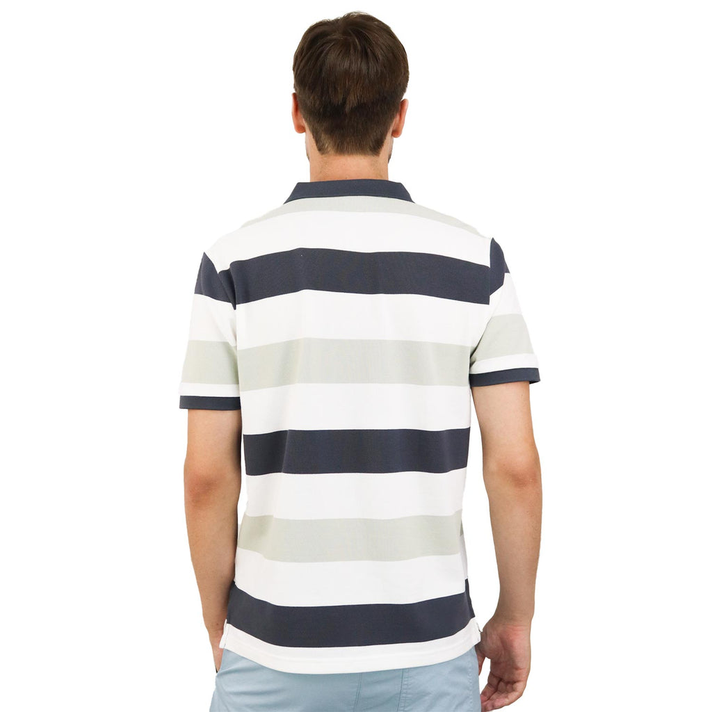 Men's Cotton Blend Stripe Short Sleeve Polo