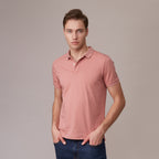 Giordano Men's G-Motion Solid Polo-Pink