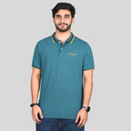 Men's Slim Fit Cotton Polo Shirt With Sailboat Embroidery