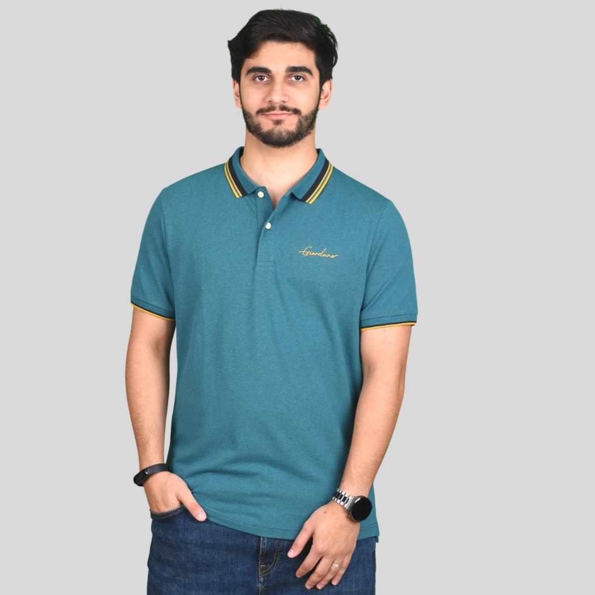 Men's Slim Fit Cotton Polo Shirt With Sailboat Embroidery