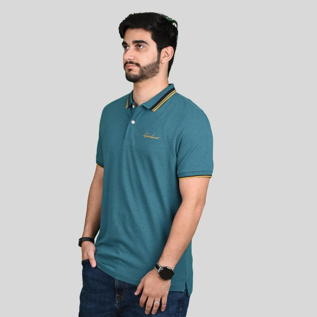 Men's Slim Fit Cotton Polo Shirt With Sailboat Embroidery