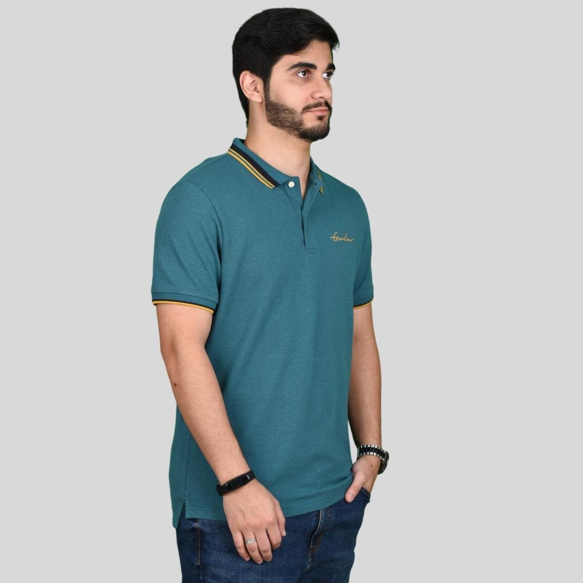 Men's Slim Fit Cotton Polo Shirt With Sailboat Embroidery