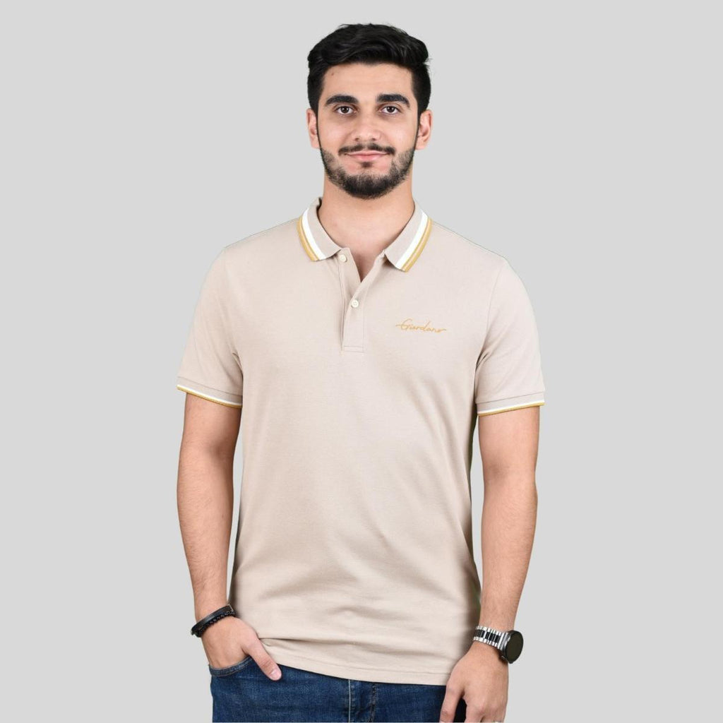 Men's Slim Fit Cotton Polo Shirt With Sailboat Embroidery