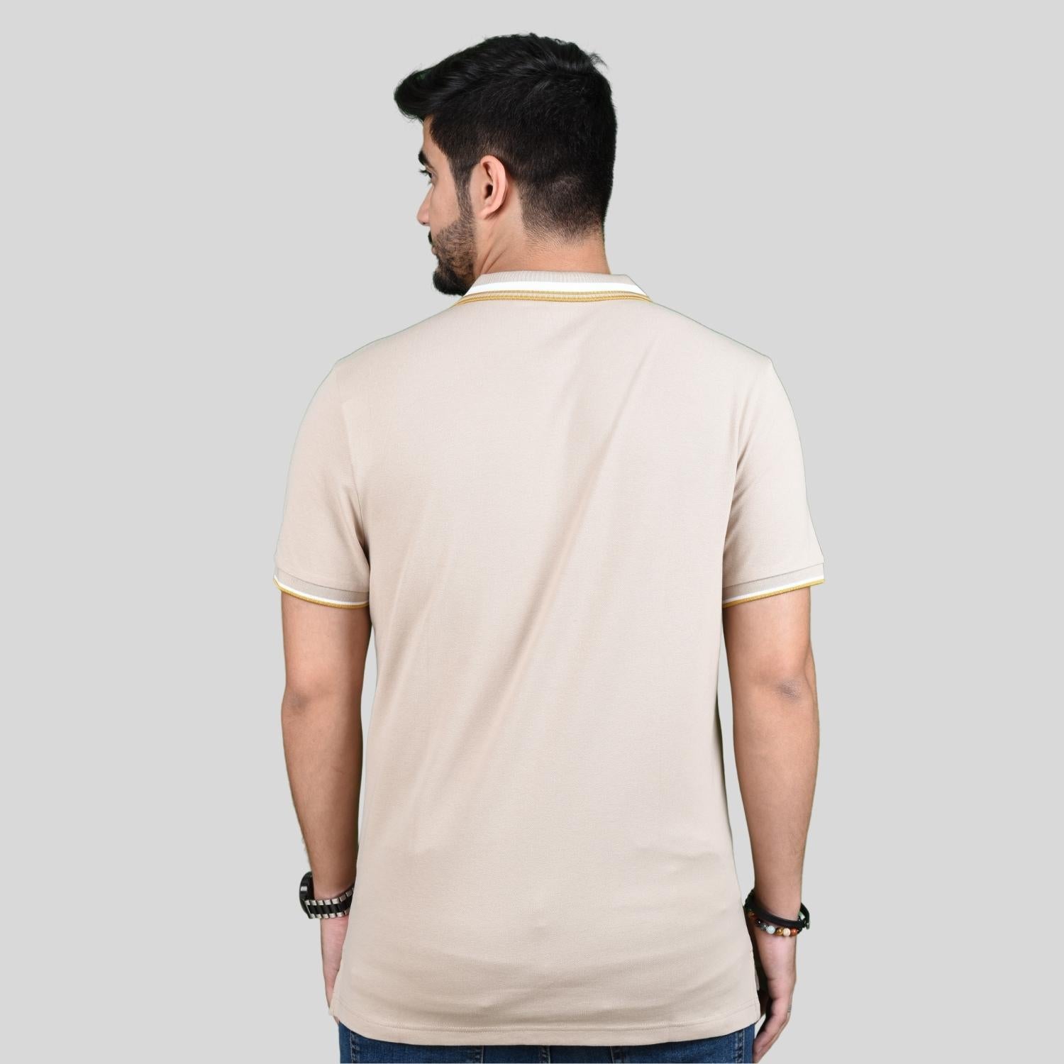 Men's Slim Fit Cotton Polo Shirt With Sailboat Embroidery