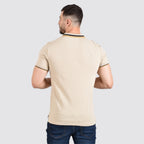 قميص بولو رجالي من القطن بقصّة Slim Fit مع تطريز على شكل قارب شراعي