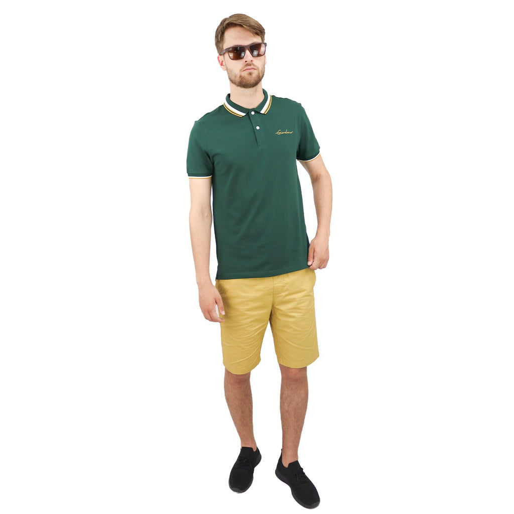 Men's Slim Fit Cotton Polo Shirt With Sailboat Embroidery
