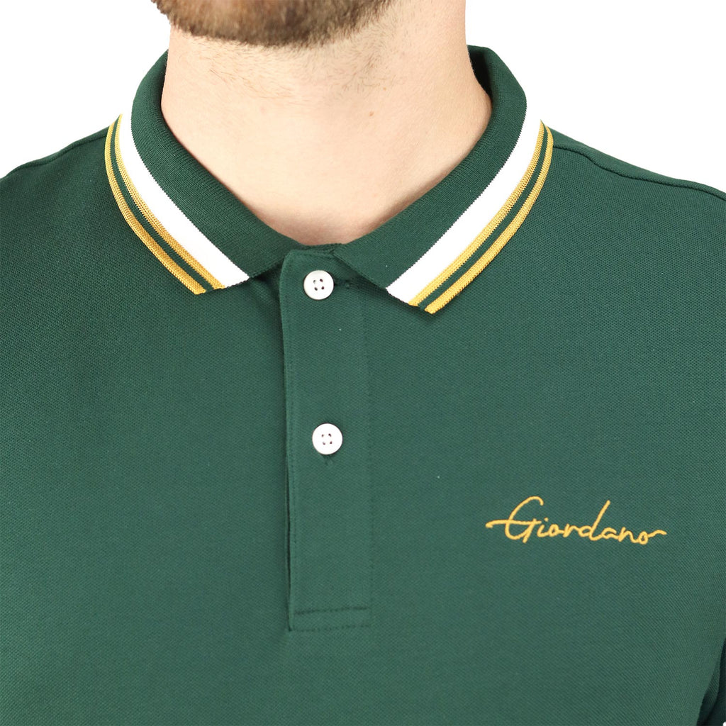 Men's Slim Fit Cotton Polo Shirt With Sailboat Embroidery