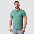 Men's Slim Fit Cotton Polo Shirt With Sailboat Embroidery