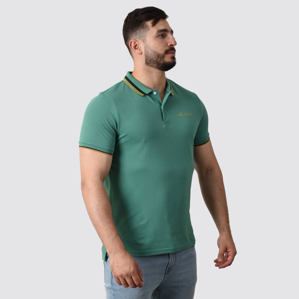 Men's Slim Fit Cotton Polo Shirt With Sailboat Embroidery