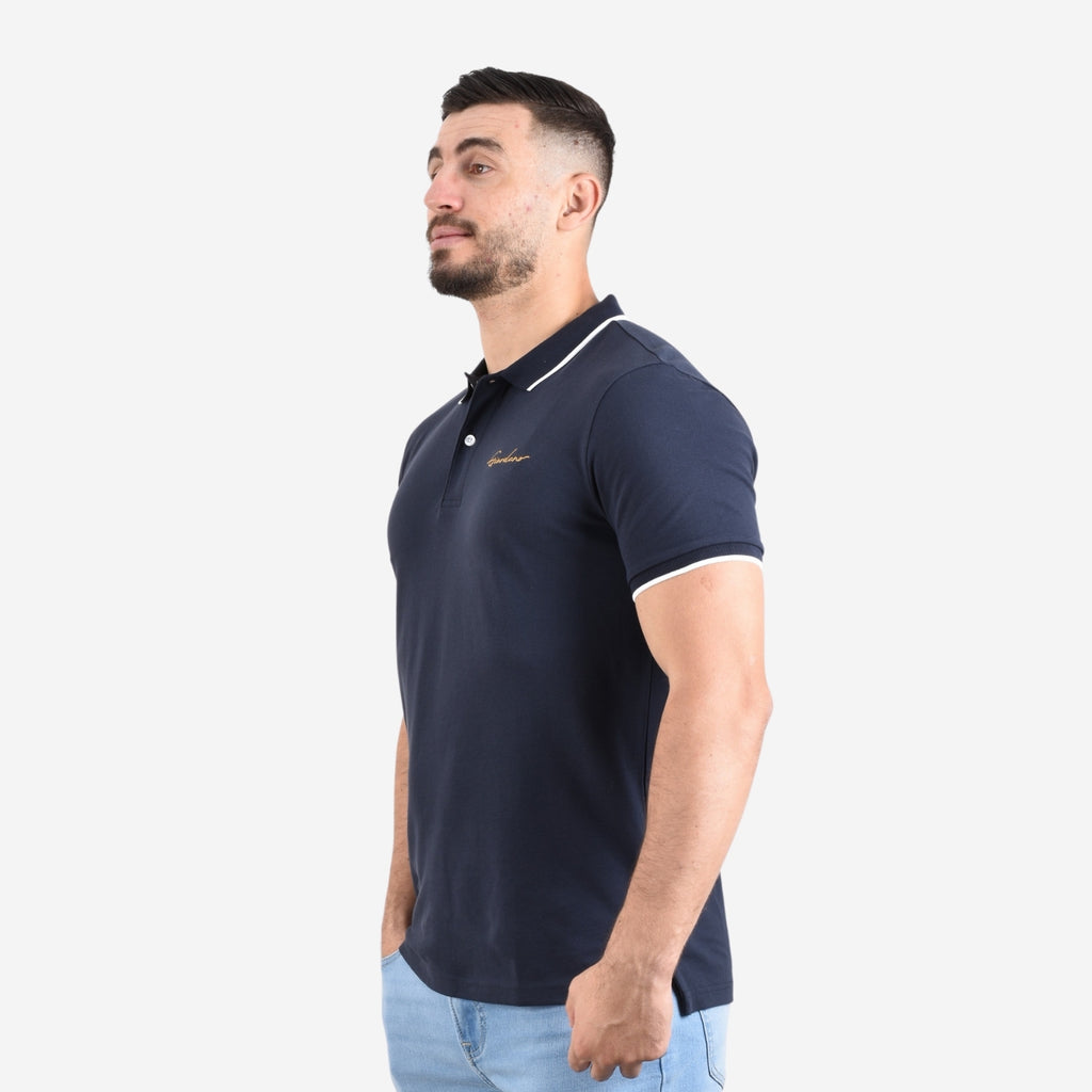 Men's Slim Fit Cotton Polo Shirt With Sailboat Embroidery