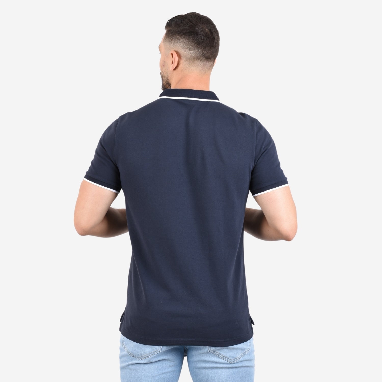 Men's Slim Fit Cotton Polo Shirt With Sailboat Embroidery