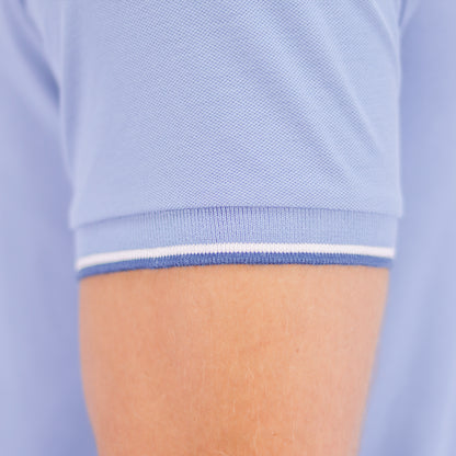 Men's Slim Fit Cotton Polo Shirt With Sailboat Embroidery
