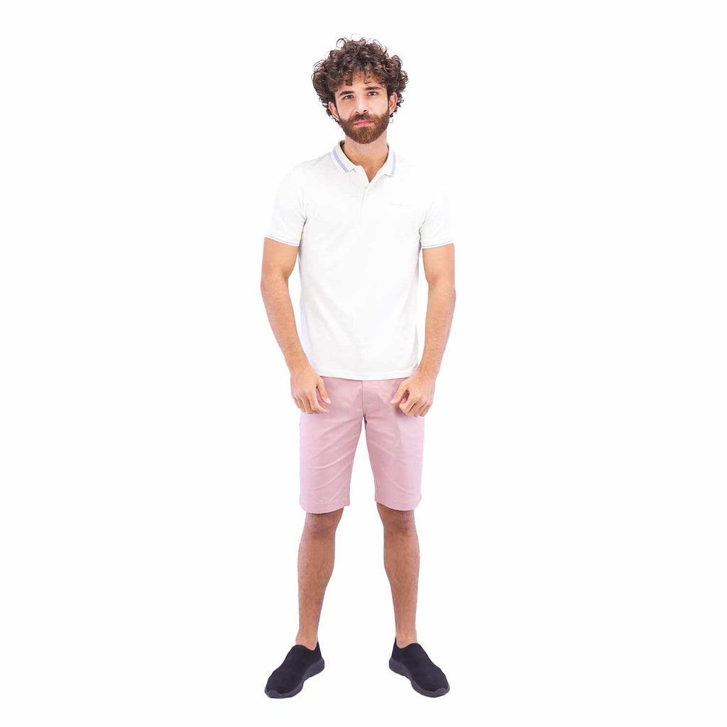 قميص بولو رجالي من القطن بقصّة Slim Fit مع تطريز على شكل قارب شراعي