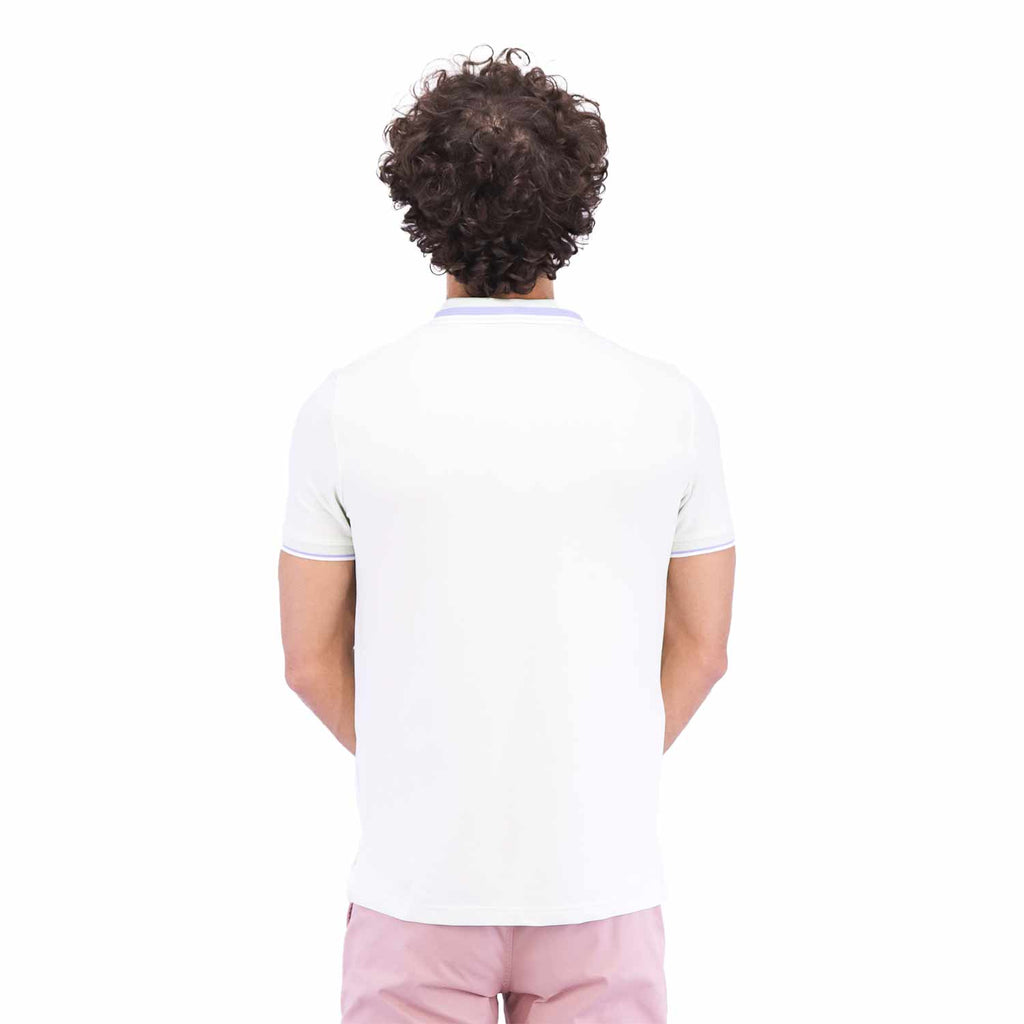 قميص بولو رجالي من القطن بقصّة Slim Fit مع تطريز على شكل قارب شراعي