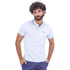 Men's Slim Fit Cotton Polo Shirt With Sailboat Embroidery