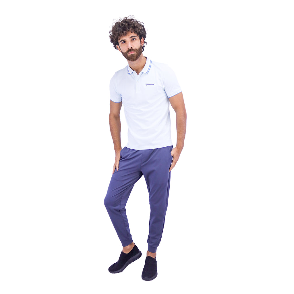 Men's Slim Fit Cotton Polo Shirt With Sailboat Embroidery
