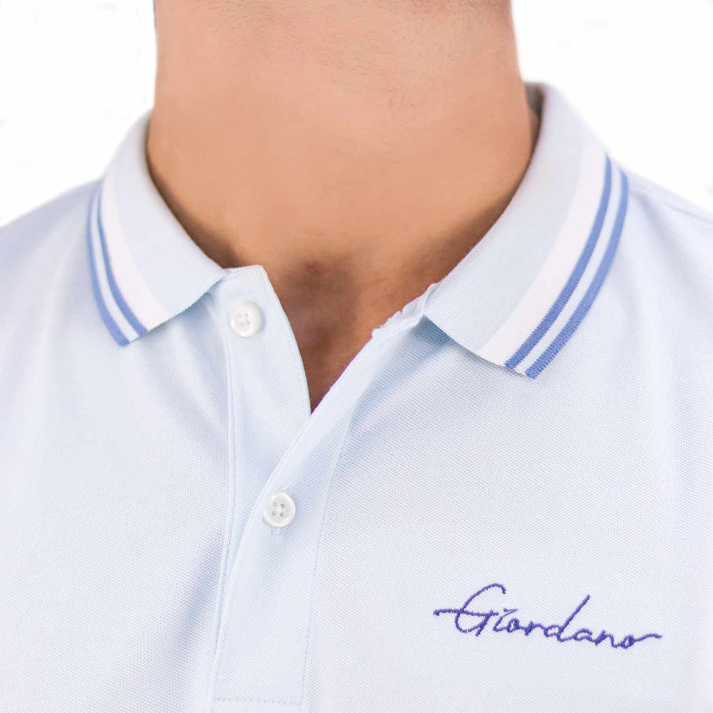 Men's Slim Fit Cotton Polo Shirt With Sailboat Embroidery