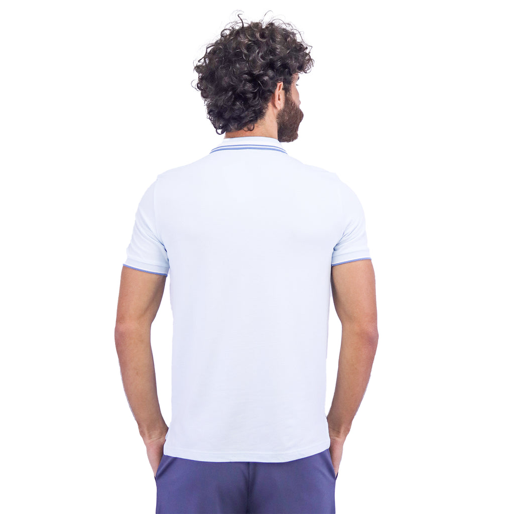 Men's Slim Fit Cotton Polo Shirt With Sailboat Embroidery