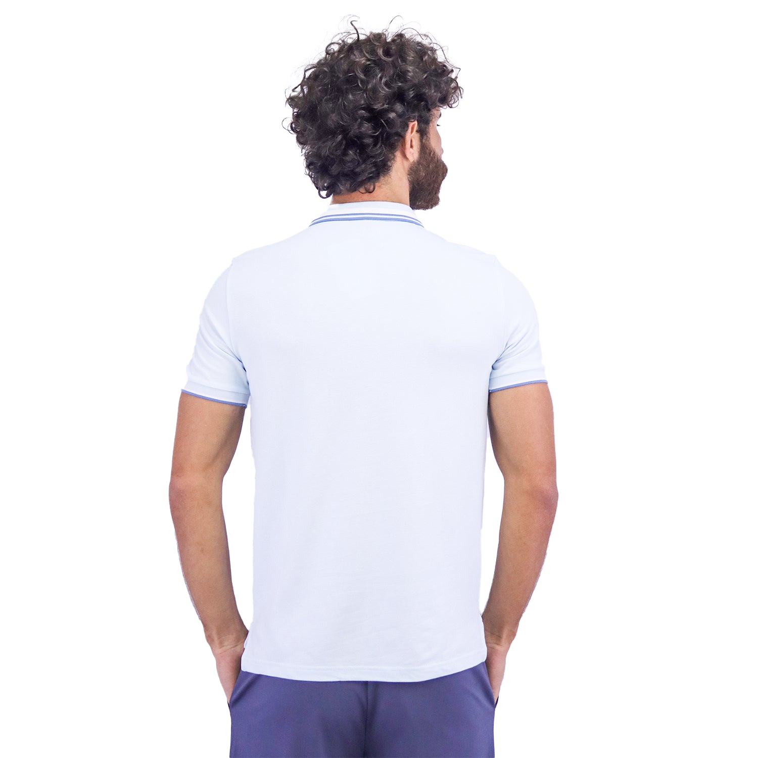 Men's Slim Fit Cotton Polo Shirt With Sailboat Embroidery