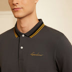 Men's Slim Fit Cotton Polo Shirt With Sailboat Embroidery