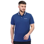 Giordano Men's Slim Fit Cotton Polo Shirt With Sailboat Embroidery-Blue