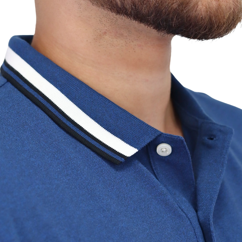 Men's Slim Fit Cotton Polo Shirt With Sailboat Embroidery