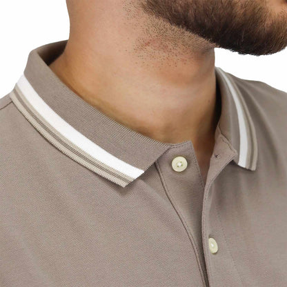 Men's Slim Fit Cotton Polo Shirt With Sailboat Embroidery