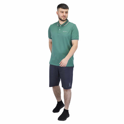 Men's Slim Fit Cotton Polo Shirt With Sailboat Embroidery