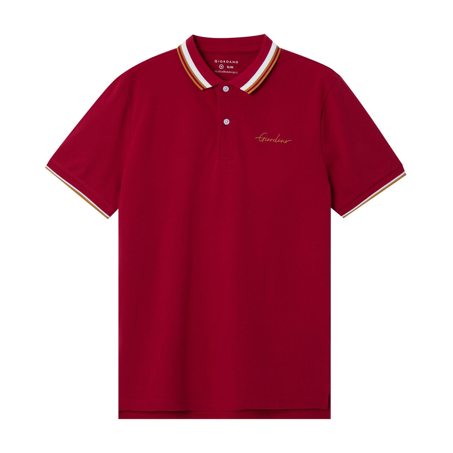 Men's Slim Fit Cotton Polo Shirt With Sailboat Embroidery