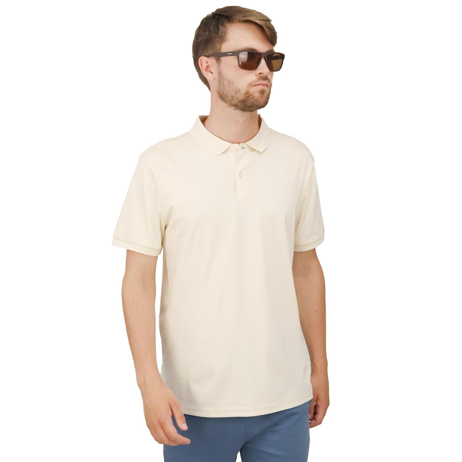 Giordano Men's Liquid Touch Polo: Slim Fit Comfort & Lasting Color-Brown