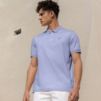 Giordano Men's Liquid Touch Polo: Slim Fit Comfort & Lasting Color-Purple