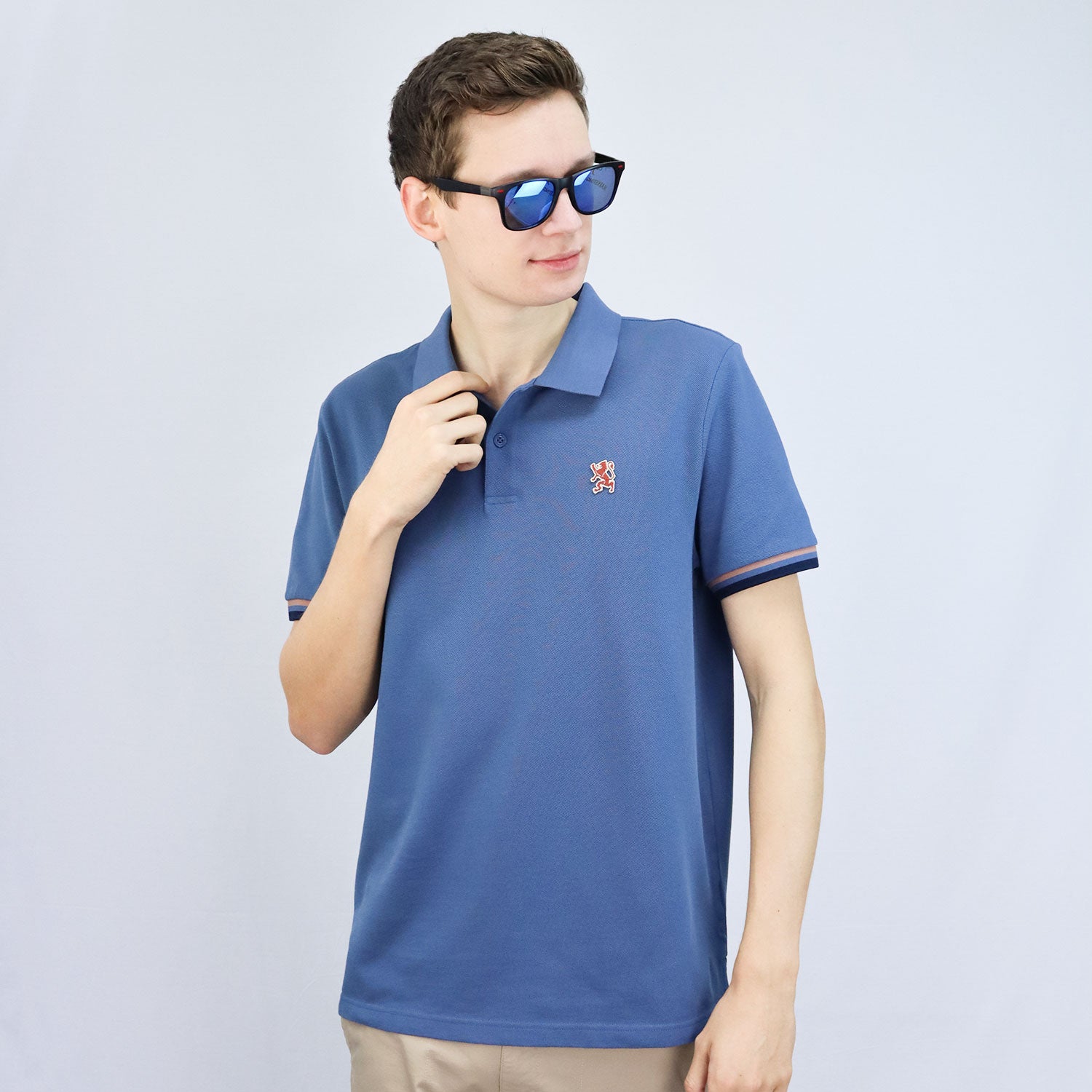 Giordano Men's Performance Polo-Blue