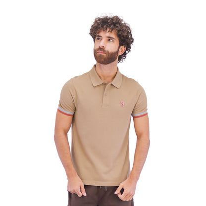 Giordano Men's Performance Polo-Brown
